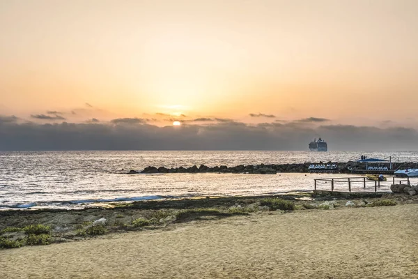 Фантастический Потрясающий Красочный Пейзаж Морское Побережье Побережье Кипруса Окрестности Пафоса — стоковое фото