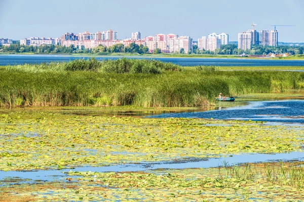 View Dnieper Stream City Kiev Ukraine — Stock Photo, Image