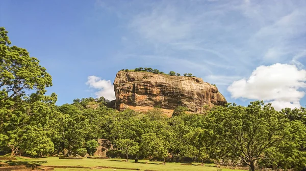 Sigiriya. Lion's rock. Place with a large stone and ancient rock fortress and palace ruin. Sri Lanka