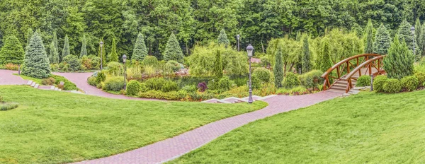 Kiev yakınındaki Mezhyhiria parkta parçası Panoraması.