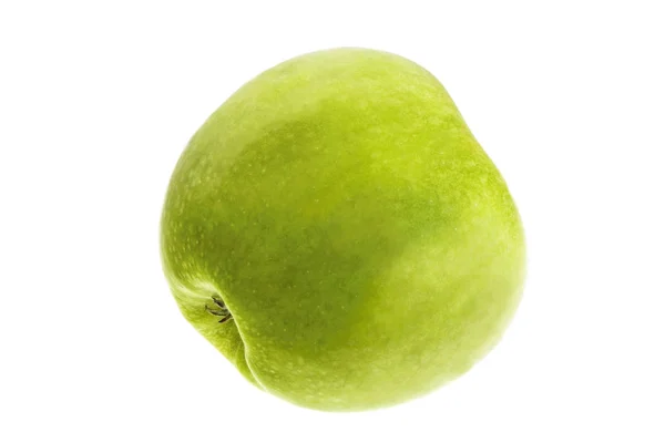 Зелене Яблуко Білому Тлі — стокове фото
