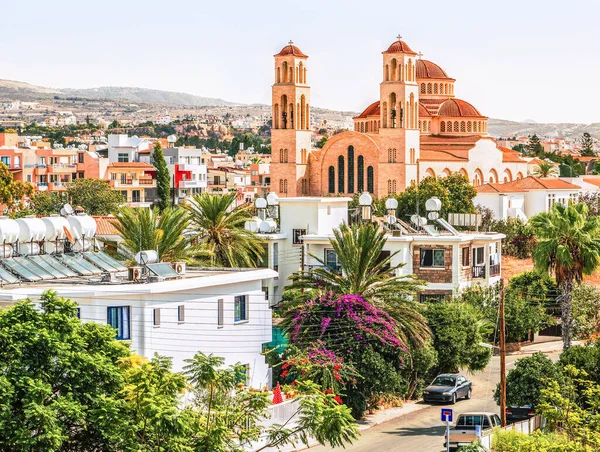 Vista Cidade Paphos Chipre Paphos Conhecido Como Centro História Antiga — Fotografia de Stock