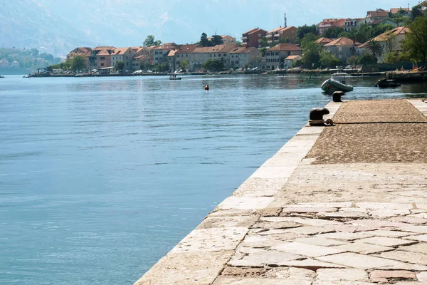 Vista Del Terraplén Prcanj Kotor Bay Montenegro — Foto de Stock