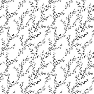 sorunsuz çiçek desenli siyah beyaz 