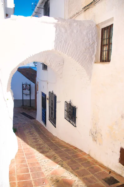 Pequena Rua Aldeias Brancas Andaluzas — Fotografia de Stock