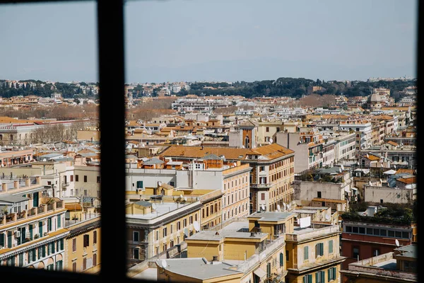 Blick Aus Dem Fenster Luftbild Von Rom Italien — Stockfoto