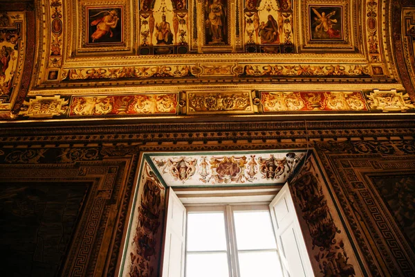 Vatican Rome Italy March 2015 Gallery Maps Rich Ornate Corridor — Stock Photo, Image