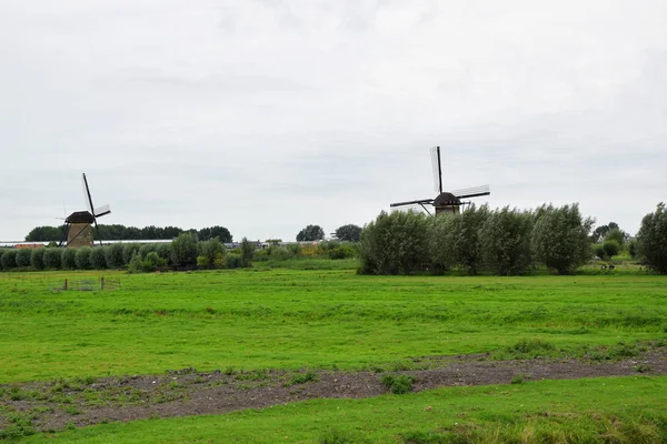 Unesco Világ Örökség Kinderdijk Hollandiában Holland Szélmalmok — Stock Fotó