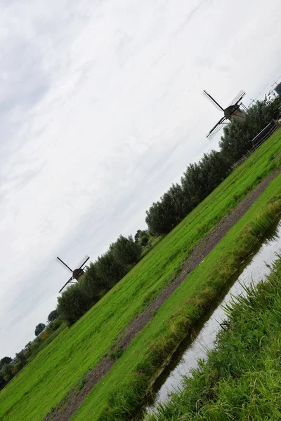 Molinos Viento Holandeses Del Kinderdijk Patrimonio Humanidad Por Unesco Los — Foto de Stock