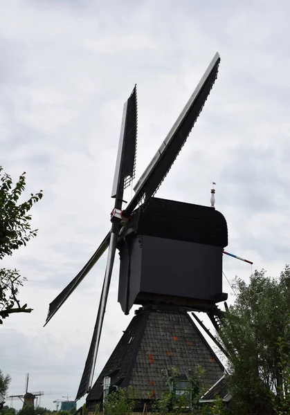 Molinos Viento Holandeses Del Kinderdijk Patrimonio Humanidad Por Unesco Los — Foto de Stock