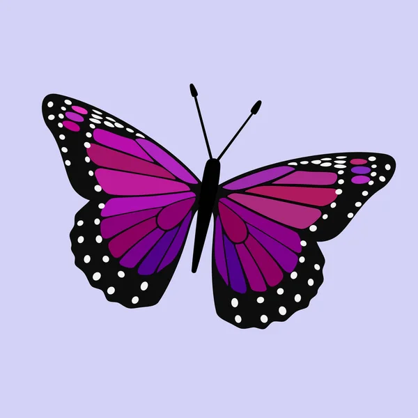 Фіолетовий Крилатий Метелик Векторний Дизайн — стоковий вектор