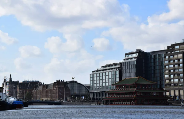 Море Палац Китайський Плаваючі Ресторан Oosterdokskade Амстердамі Голландія — стокове фото