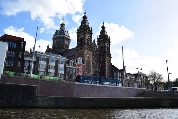 Church Saint Nicholas Basiliek Van Heilige Nicolaas Prins Hendrikkade Amsterdam — Stock Photo, Image