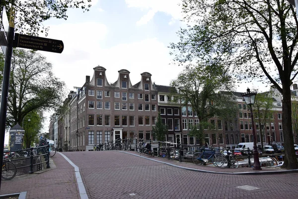 Boat Tour Canals Grachtengordel West Area Amsterdam Holland Netherlands — Stock Photo, Image