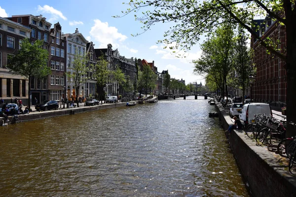 Wycieczka Statkiem Kanałach Dzielnicy Grachtengordel West Amsterdam Holandia Holandia — Zdjęcie stockowe