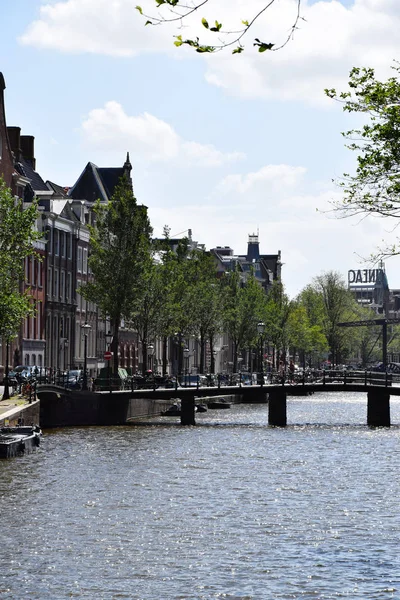 Wijde Heisteeg Bridge Kanalen Herengracht Amsterdam Holland Nederländerna — Stockfoto
