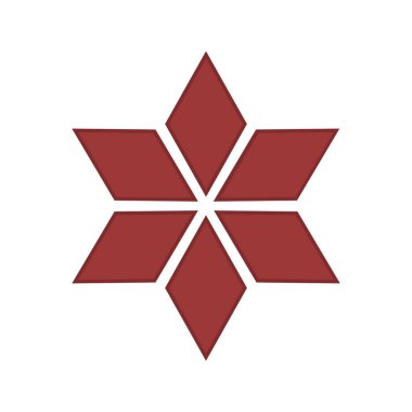 Kırmızı Noel Yıldızı Dekorasyon Vektör - Grafik Dijital Tatil Tema İllüstrasyon 