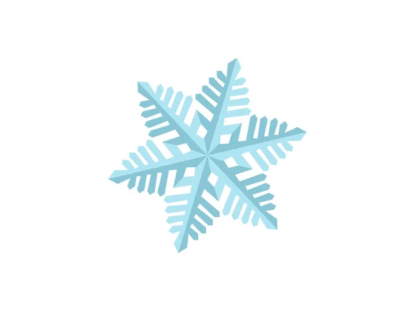 详细的雪花矢量设计 基督时间和假日季节与寒冷和雪的天气在冬季 — 图库矢量图片