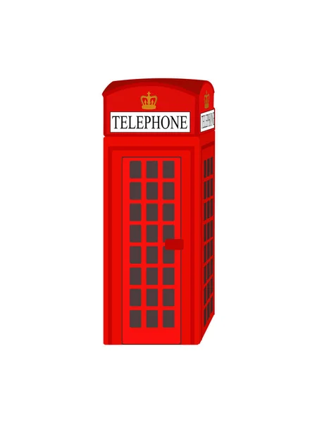 Cabina Telefónica Roja Tradicional Londres Vector Gráfico Detallado — Archivo Imágenes Vectoriales