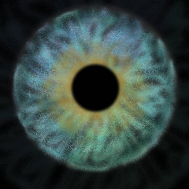 Iris Arka Plan - Kara Delik Galaxy Cosmos Style, Yeşil-Mavi Stardust ile Universe Astronomik Duvar Kağıdı