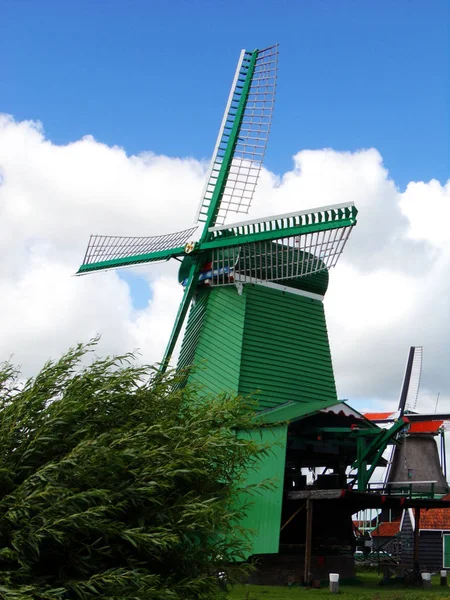 Zaanse Schans Väderkvarnar Zaandem Holland Nederländerna — Stockfoto