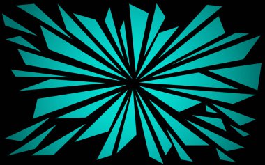 Parçalanmış Turkuaz Şekiller Arkaplan - Renk Gradyan Biçimi Soyut Patlama Duvar Kağıdı