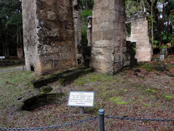Ruines Bulow Plantation Parc Historique National Près Daytona Monument Inscrit — Photo