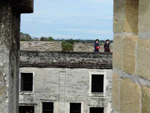 Rangers Castillo San Marcos Augustine Národní Památka Florida — Stock fotografie