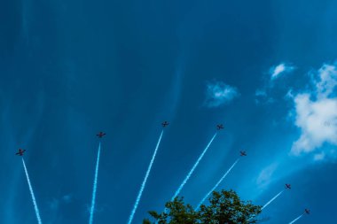 Kanada günü airshow. Uçan uçaklar airshow.