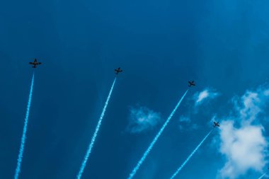 Kanada günü airshow. Uçan uçaklar airshow.