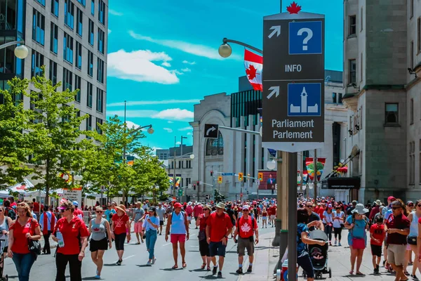 Ottawa Ontario Kanada Juli 2019 Kanada Dag Grattis Födelsedagen Kanada — Stockfoto