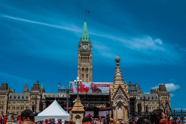 Ottawa Ontario Kanada Juli 2019 Kanada Dag Grattis Födelsedagen Kanada — Stockfoto