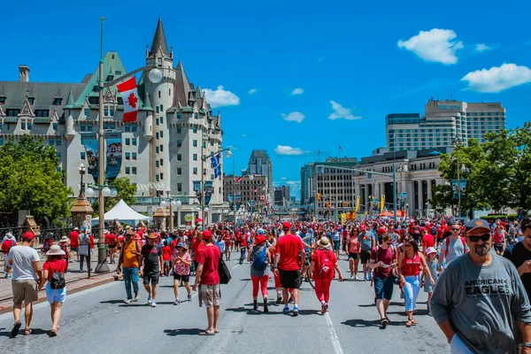 Ottawa Ontario Kanada Juli 2019 Kanada Dag Grattis Födelsedagen Kanada — Stockfoto