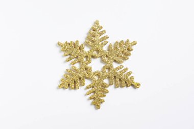 Noel dekorasyon üzerinde beyaz Background.Flat Lay, üstten görünüm