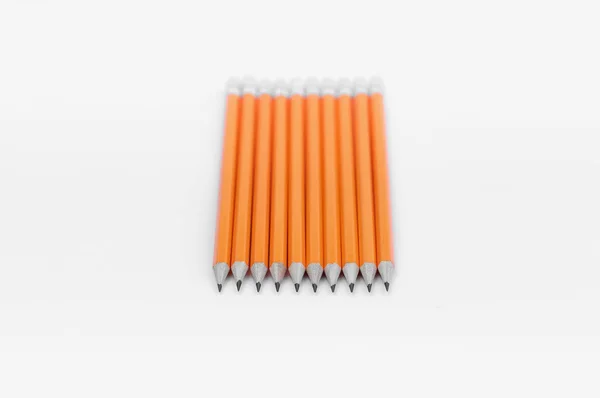 Incredibili matite isolate su sfondo bianco puro — Foto Stock