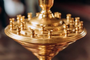 Ortodoks Kilisesi kilise şamdan. Noel. Mum, avize, katedral, Şapel, Noel dekorasyon.