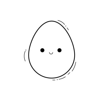 Beyaz bir arka plan üzerinde basit yumurta