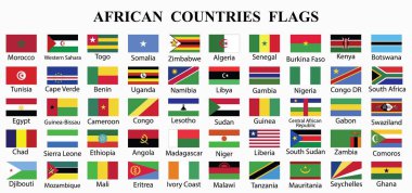 Afrika ülke bayrakları collection-vektör