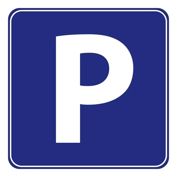 Parking Autorisé Symbole Fond Bleu Dessin Par Illustration Véhicule Icône — Image vectorielle