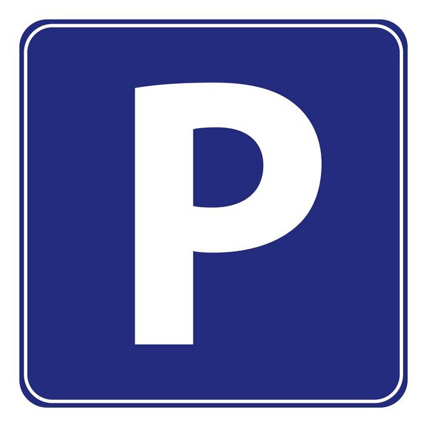 Parking allowed symbol in blue background drawing by illustration.Vehicle park icon