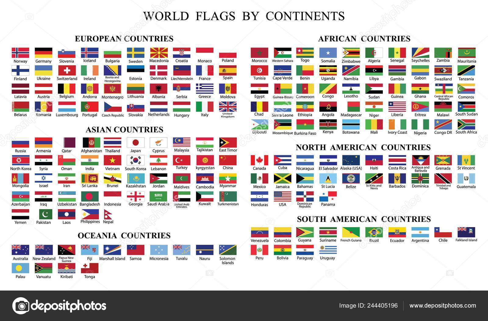 World Flag Collection World Flags Continents World Countries Flags