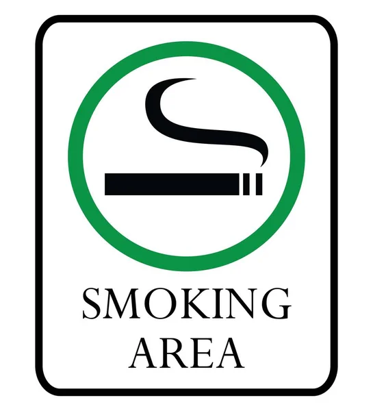 Sign Symbol Cigarette Icon Area Vector Zone Information Isolated Illustration — Stock Vector