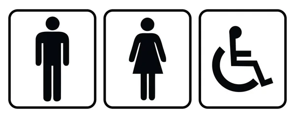 Wash Room Icon Rest Room Icon Male Washroom Icon Female — Stock Vector
