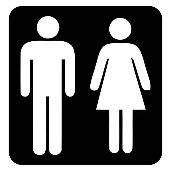 Signo Baño Señal Baño Icono Baño Masculino Icono Baño Femenino — Vector de stock