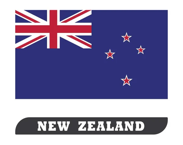 Flaga Nowego Zealand Flag Nowej Zelandii Rysunek Wektor — Wektor stockowy