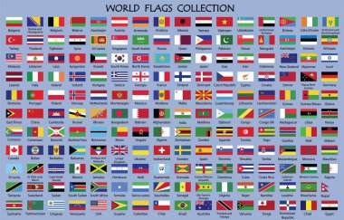 Dünya bayrak toplama, dünya bayrak toplama names.world ülke bayrakları ülke adları ile birlikte. Dünya bayrak illüstrasyon tarafından çizim toplama