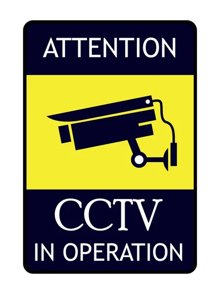 Cctv Operation Board Attention Cctv Operation Board Drawing Illustration — стоковый вектор