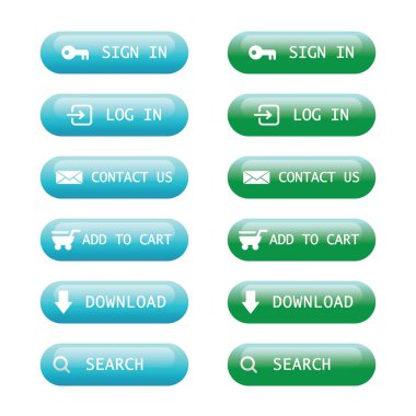Modern ve Yararlı web button.set çizim tarafından önemli web düğmesi çizim