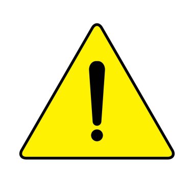 Uyarı işareti. İllüstrasyon agöre Uyarı Simgesi Çizimi.Resim tarafından sarı arka plan çiziminde uyarı sembolü
