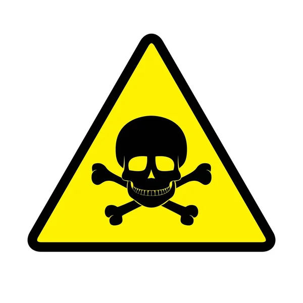 Peligro Icon Danger Signo Dibujo Fondo Amarillo Por Ilustración Peligro — Vector de stock